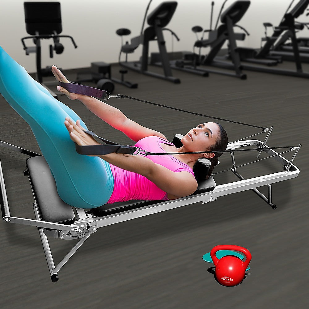 Foldable Pilates Reformer Machine for Home Gym