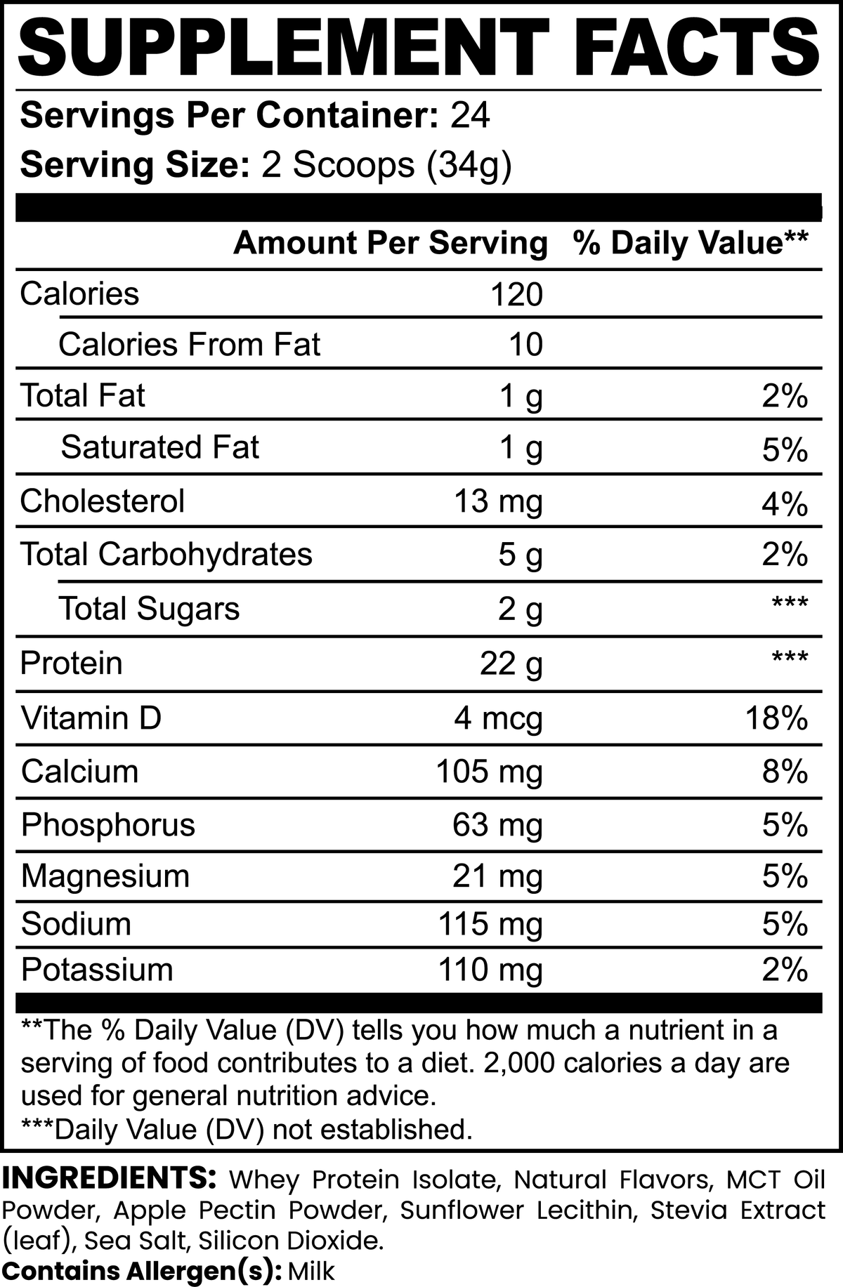 Warrior Nutrition Whey Protein Isolate & MCT Oil