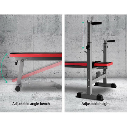 Everfit Weight Bench with Squat Rack – 200kg