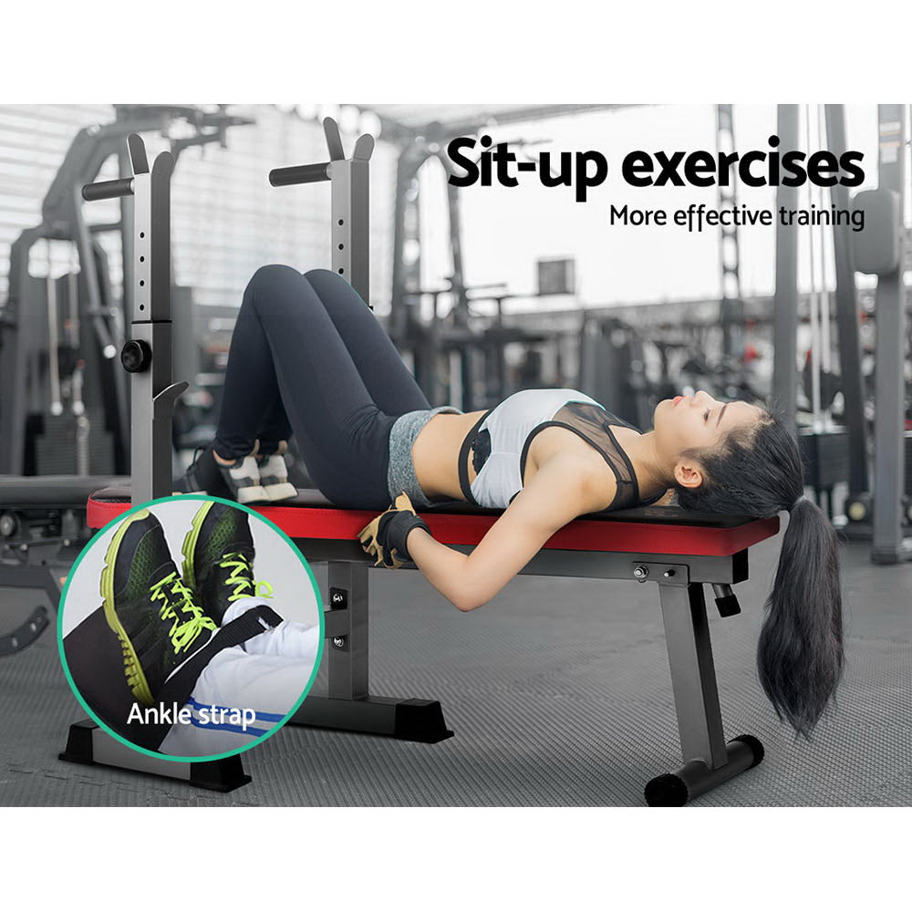 Everfit Weight Bench with Squat Rack – 200kg