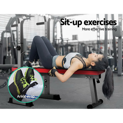 Everfit Weight Bench with Squat Rack – 200kg