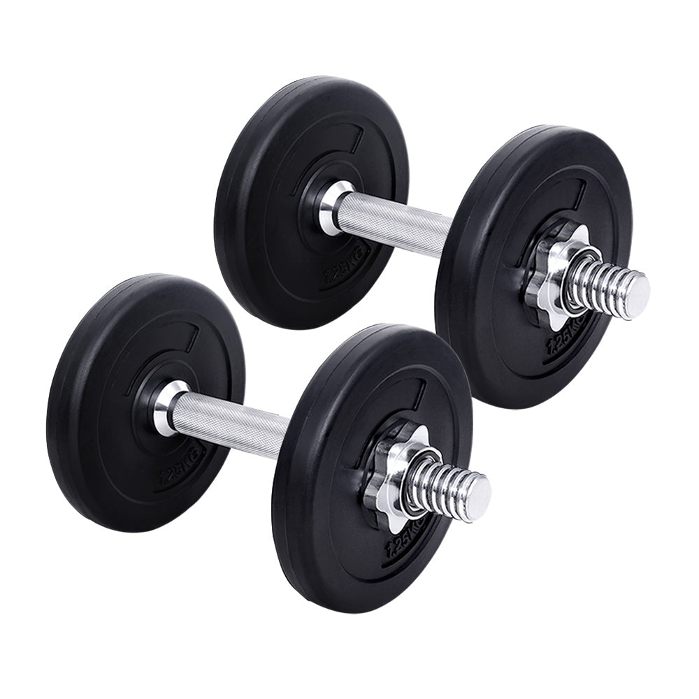 NNEDSZ 10kg Dumbbell Set – Weight Plates & Bench