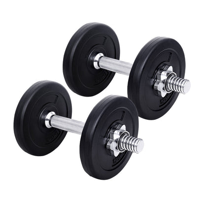 NNEDSZ 10kg Dumbbell Set – Weight Plates & Bench