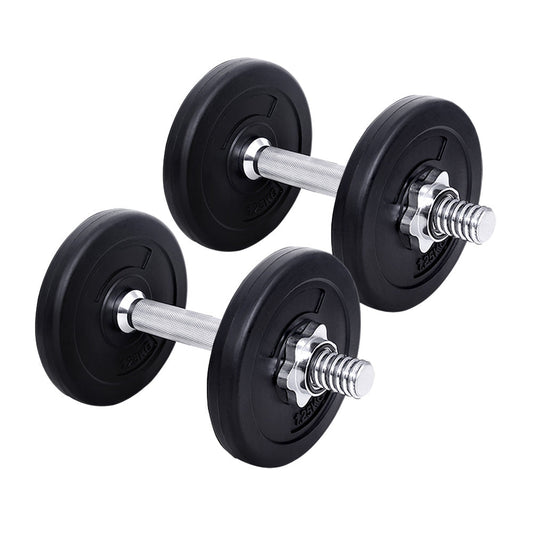 NNEDSZ 10kg Dumbbell Set – Weight Plates & Bench
