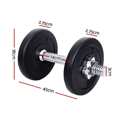 NNEDSZ 10kg Dumbbell Set – Weight Plates & Bench