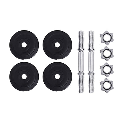 NNEDSZ 10kg Dumbbell Set – Weight Plates & Bench