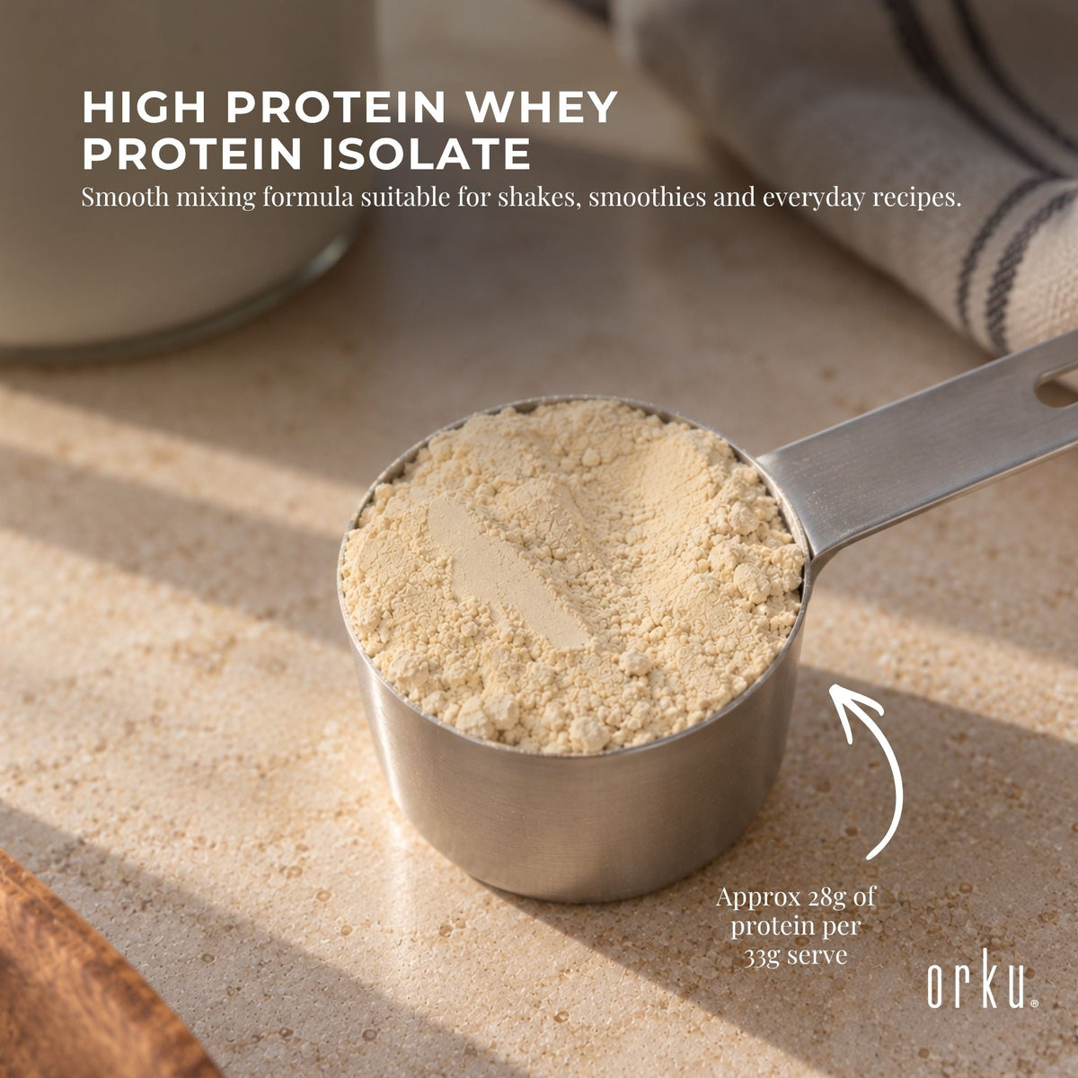 Orku 5kg Whey Protein Isolate WPI Vanilla Powder