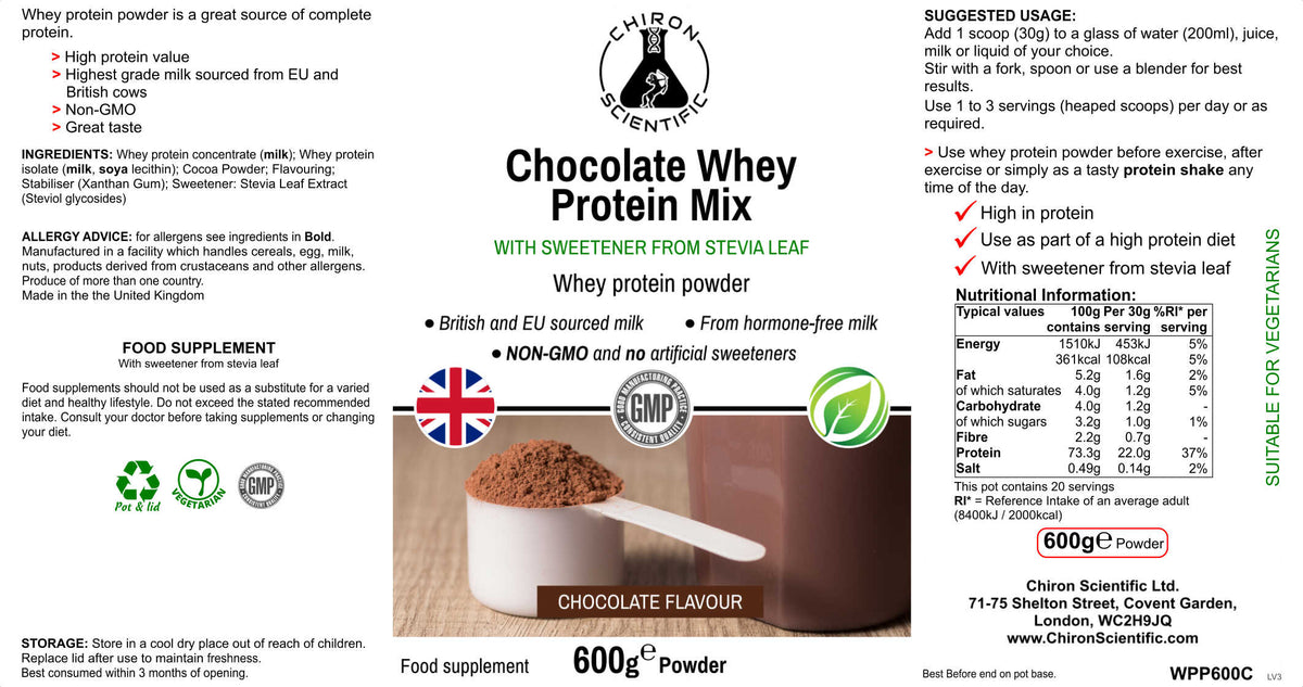 Chocolate Whey Protein Mix for Fitness