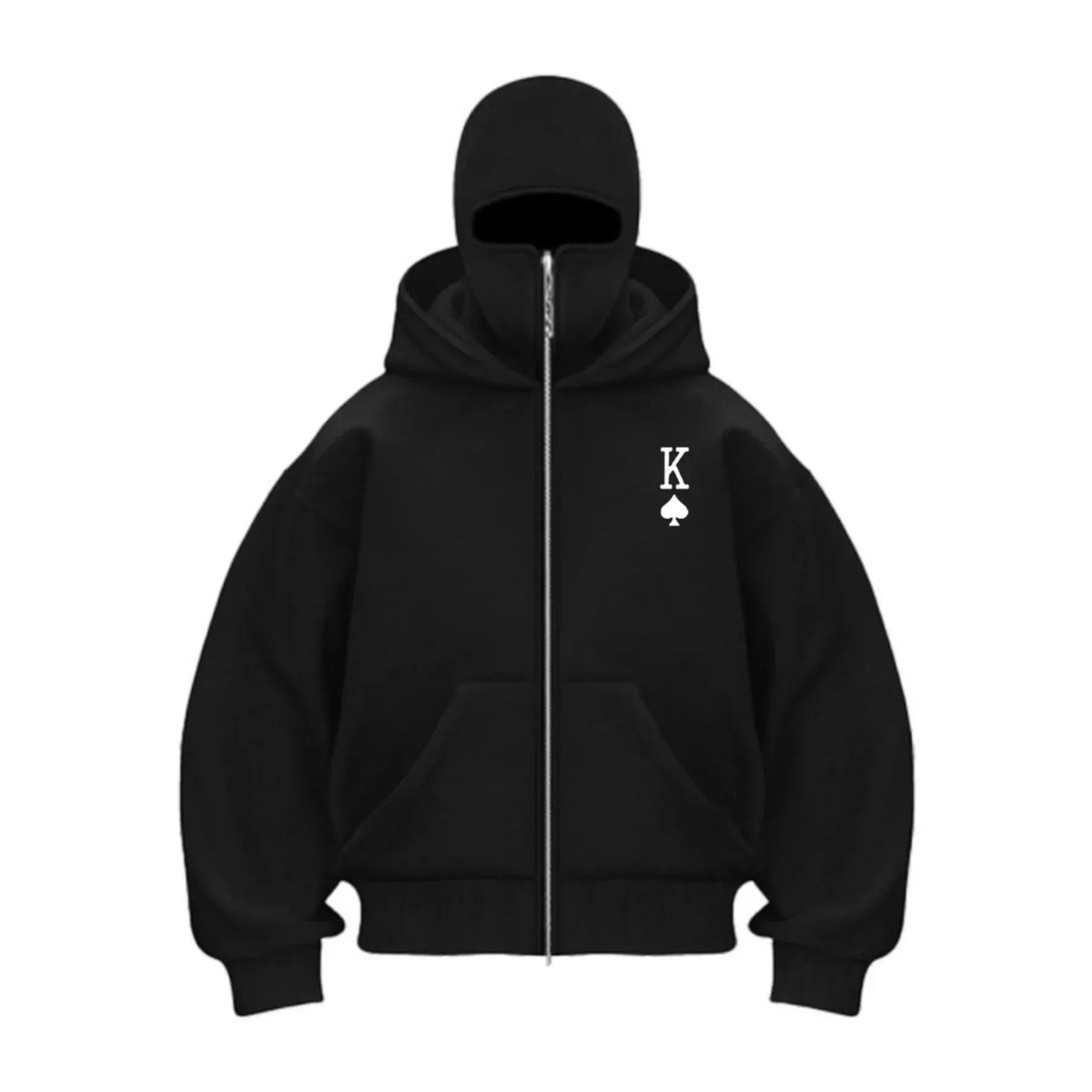 Y2K Double Hooded Balaclava Zip HoodieY2K Balaclava Zip Hoodie